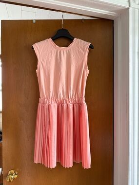 kate spade Sleeveless Pleated Peachy Pink Mini Dress